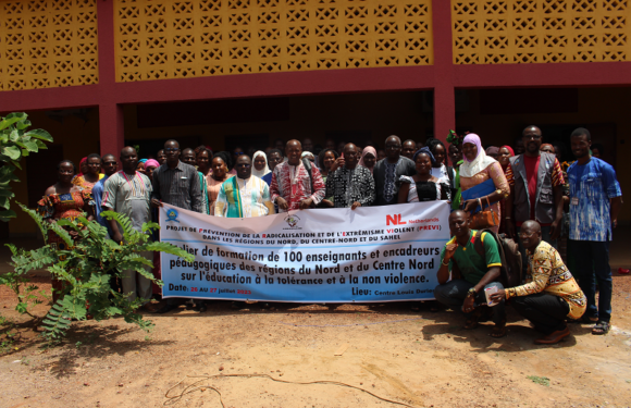 Projet PREVI : Atelier de formation sur l’éducation à la tolérance et à la non-violence au profit de 100 enseignants et encadreurs pédagogiques des régions du Nord et du Centre-Nord.